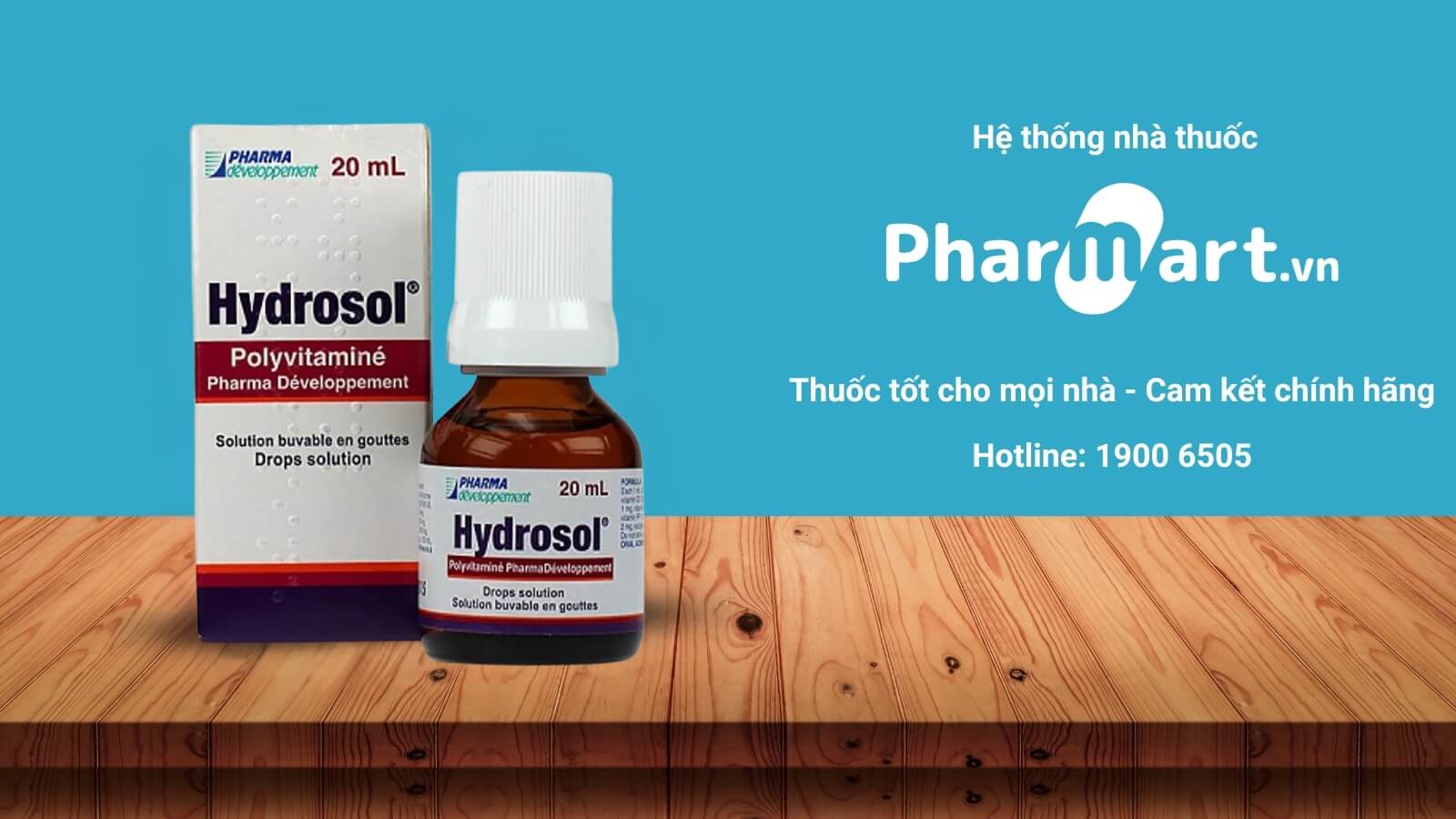 Hydrosol Polyvitamine - Siro kích thích ăn ngon cho người lớn, trẻ em