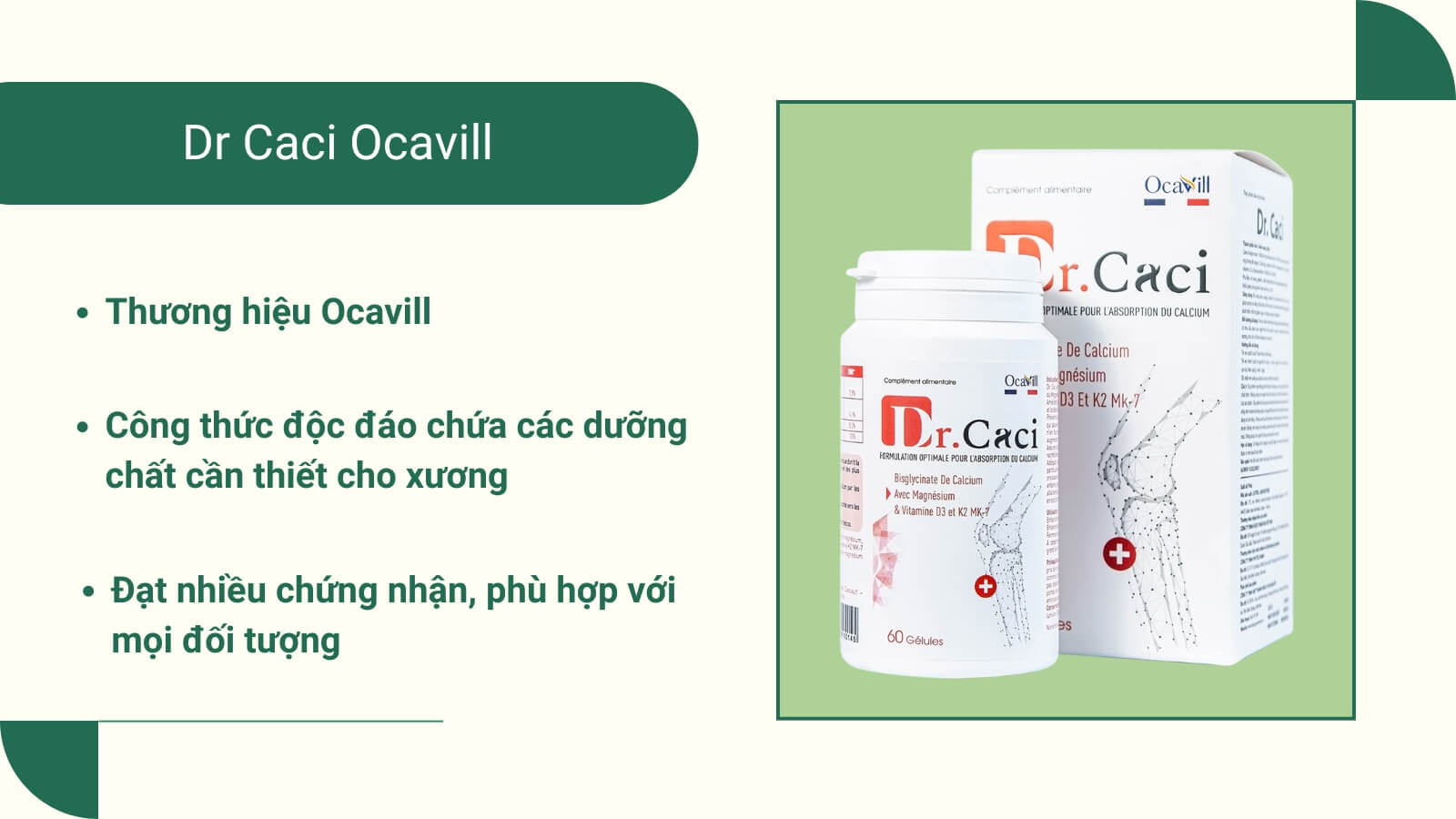Viên uống bổ trợ canxi Dr caci ocavill