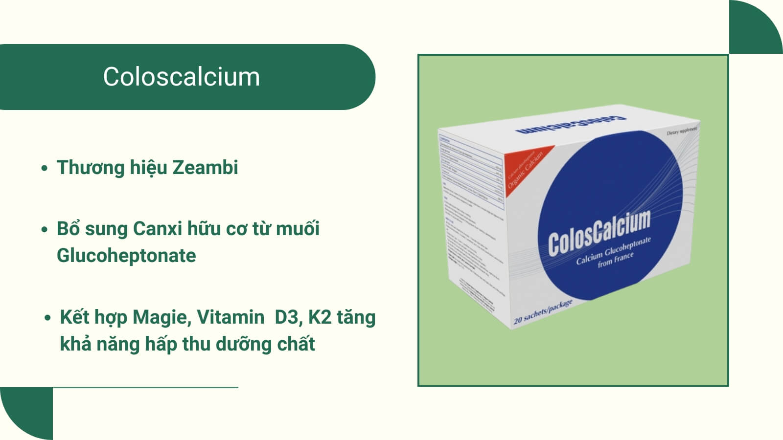 Canxi Coloscalcium đến từ Pháp