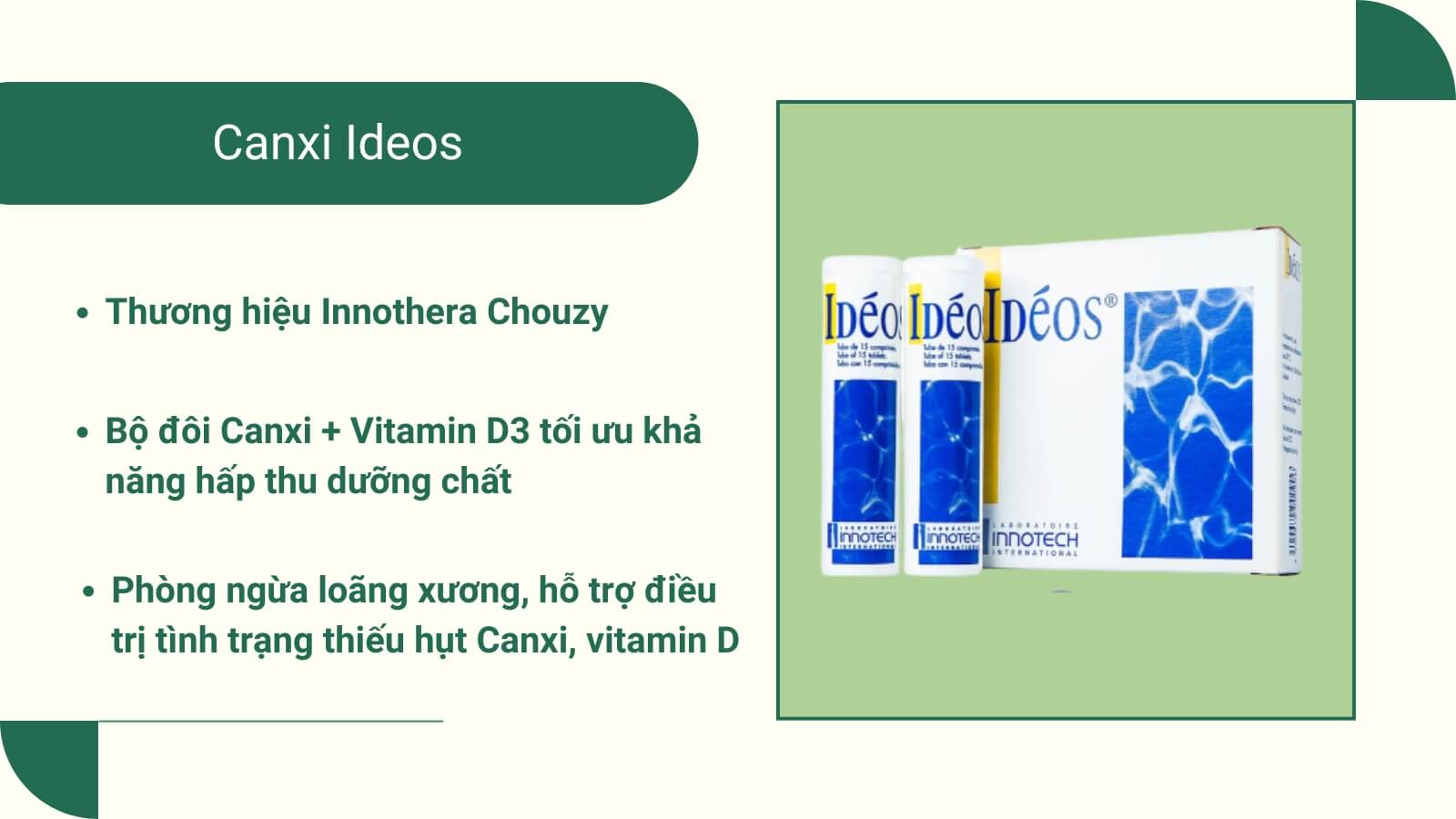 Canxi Ideos bổ trợ vi chất dinh dưỡng cho cơ thể