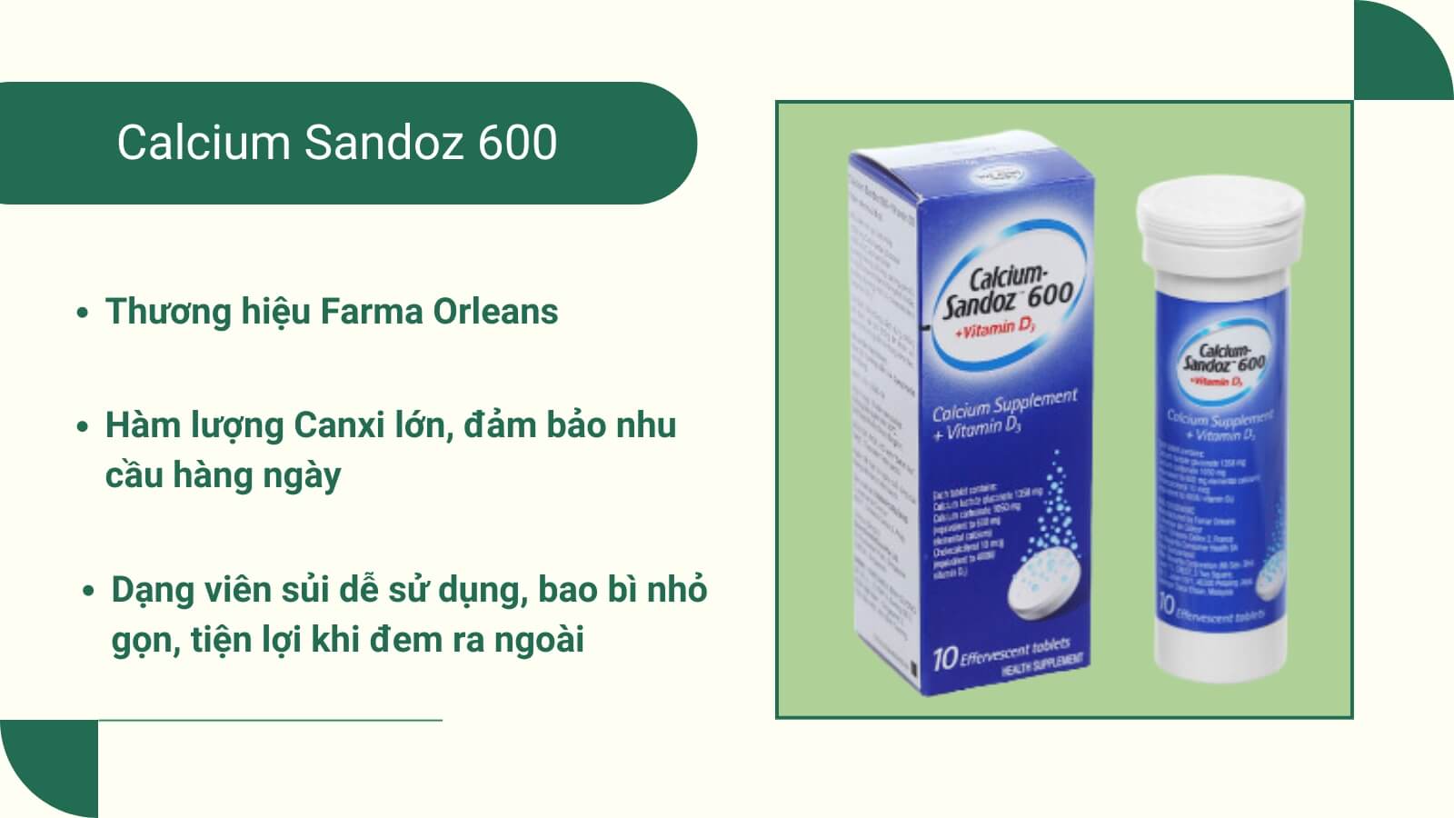 Viên sủi canxi Pháp được nhiều chuyên gia khuyên dùng