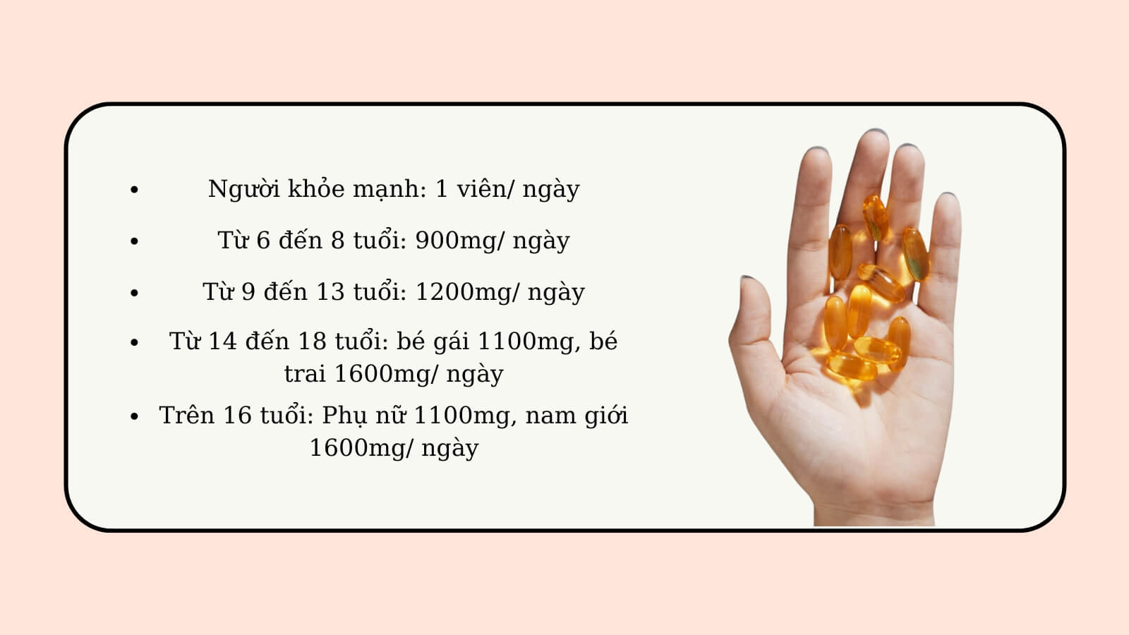 Liều lượng bổ sung hàm lượng Omega 3 phù hợp