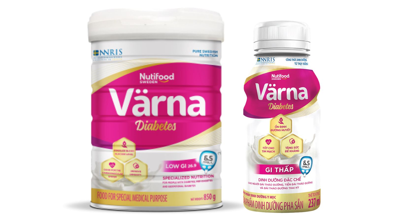 Sữa Värna Diabetes nhập khẩu trực tiếp từ Thụy Điển.