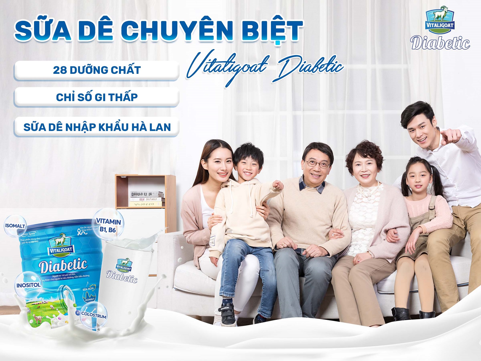 Vitaligoat Diabetic có chỉ số đường thấp