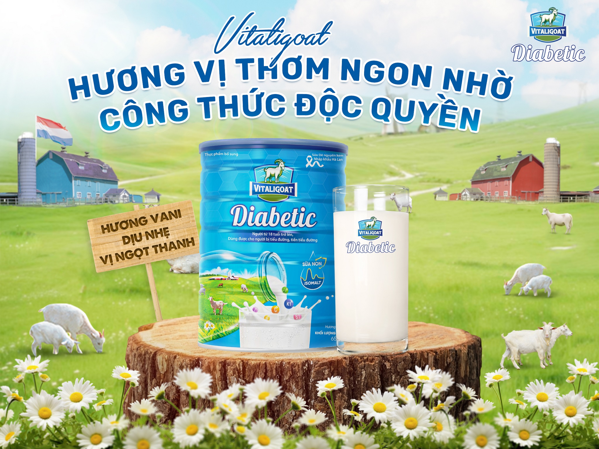 Sữa dê tiểu đường Vitaligoat Diabetic