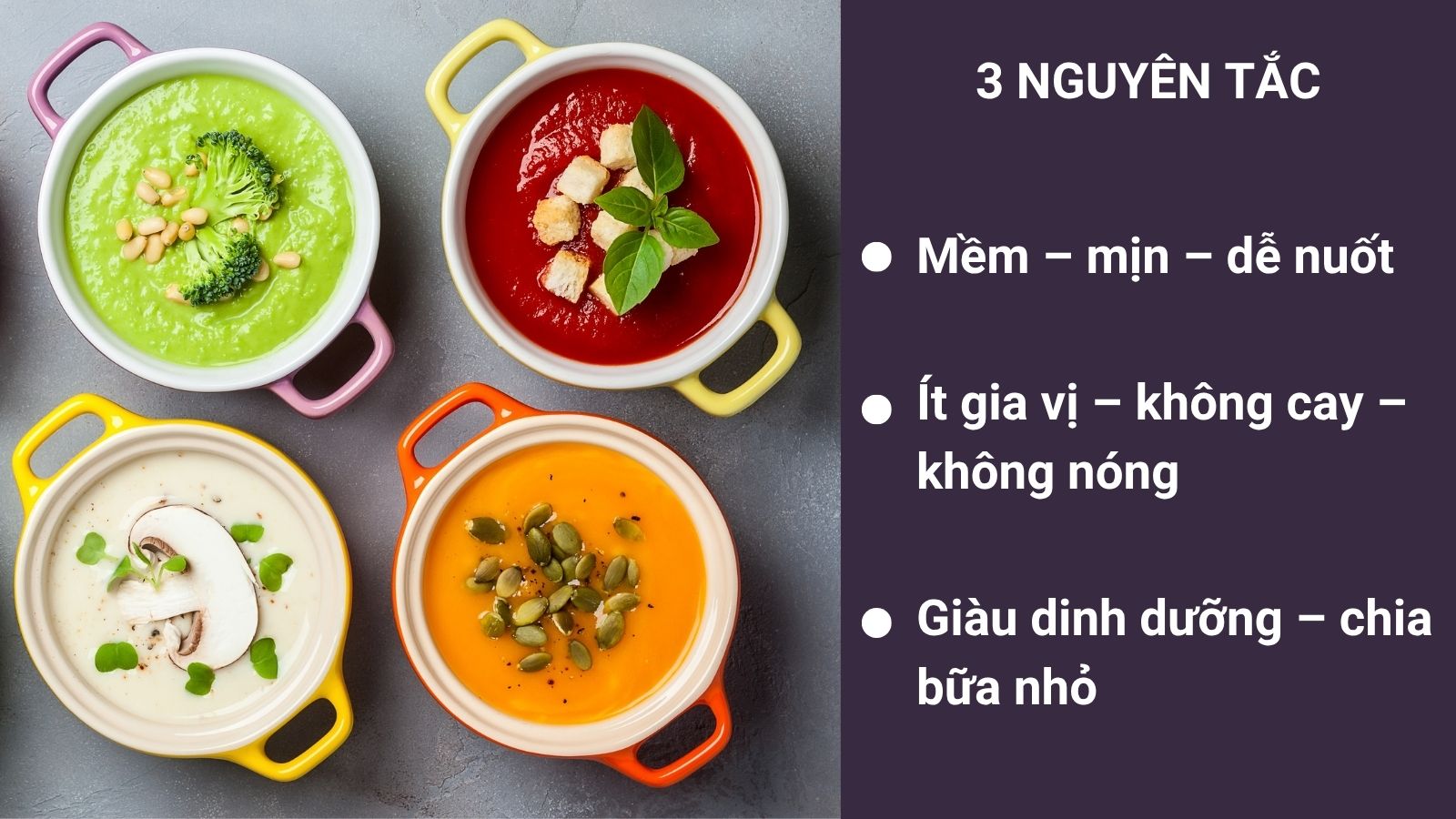 Trẻ bị tay chân miệng nên ăn gì? 3 nguyên tắc cần áp dụng khi chế biến món ăn