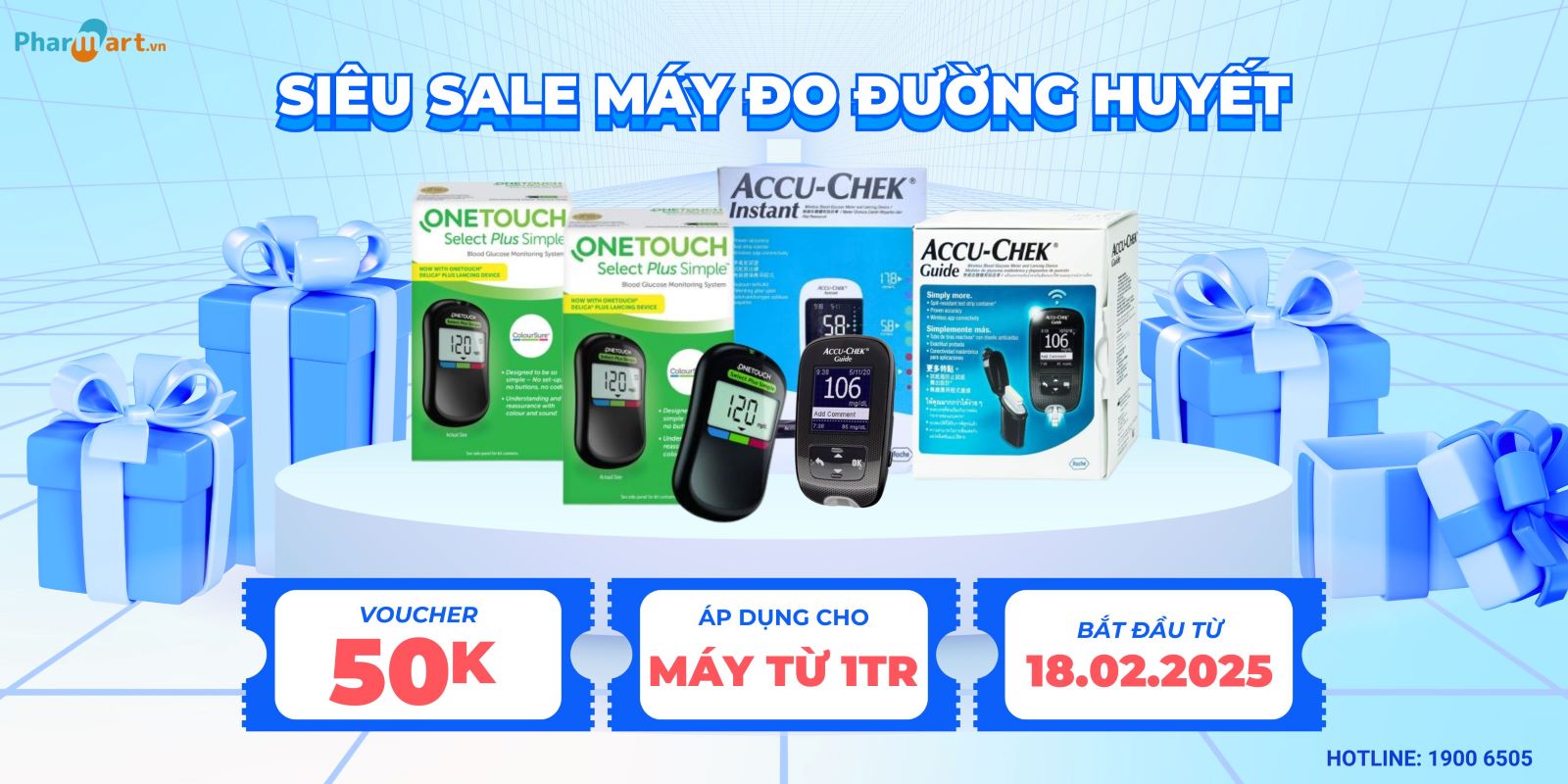 Ưu đãi đặc biệt – Giảm ngay 50K khi mua máy đo đường huyết