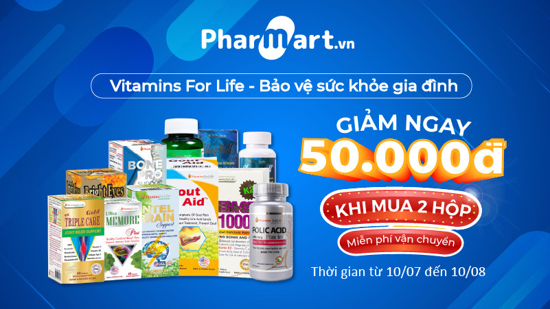 Ưu đãi mua 2 giảm 50.000đ khi mua các sản phẩm của Vitamins For Life