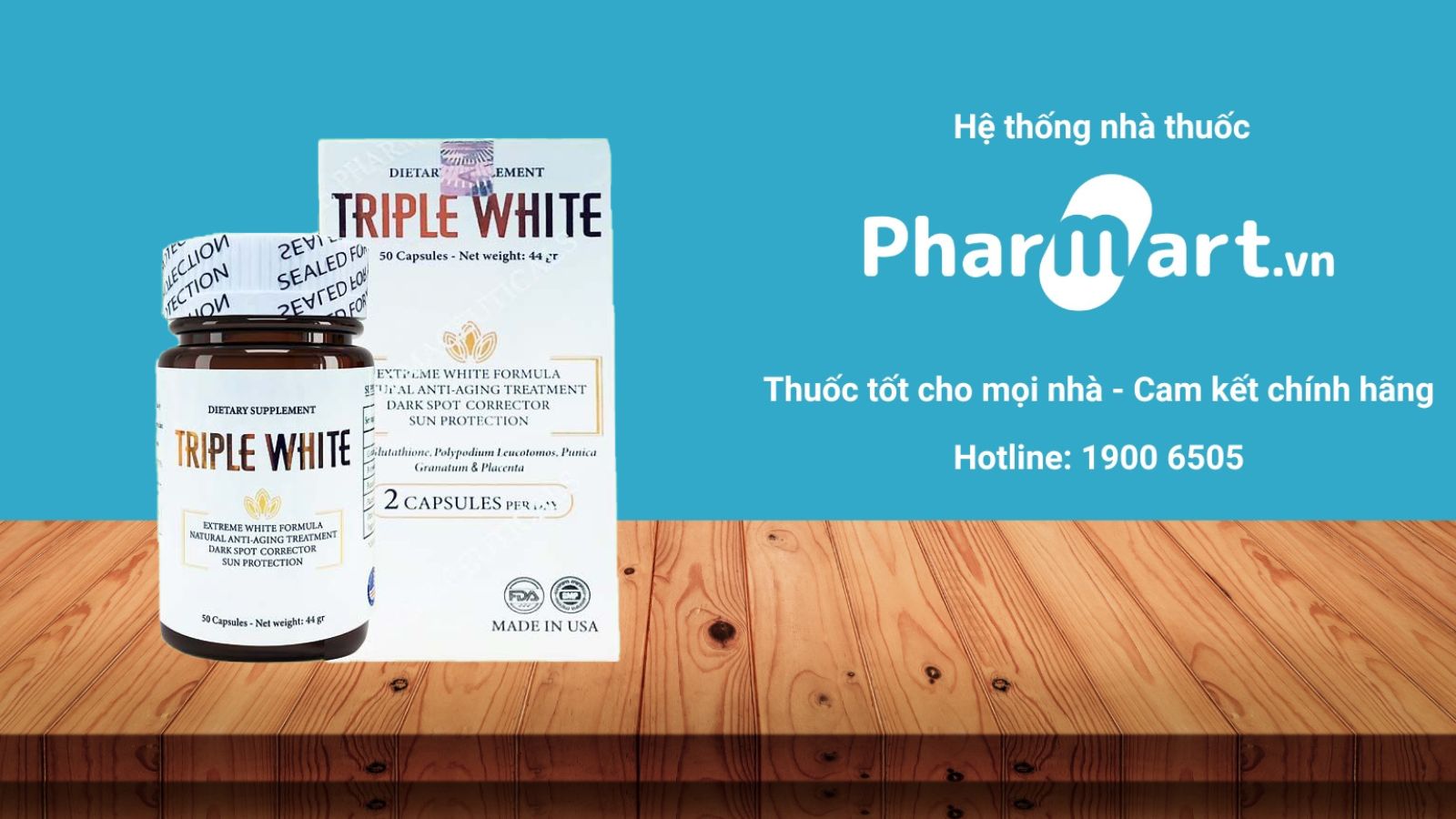 Viên uống chống nắng Triple White