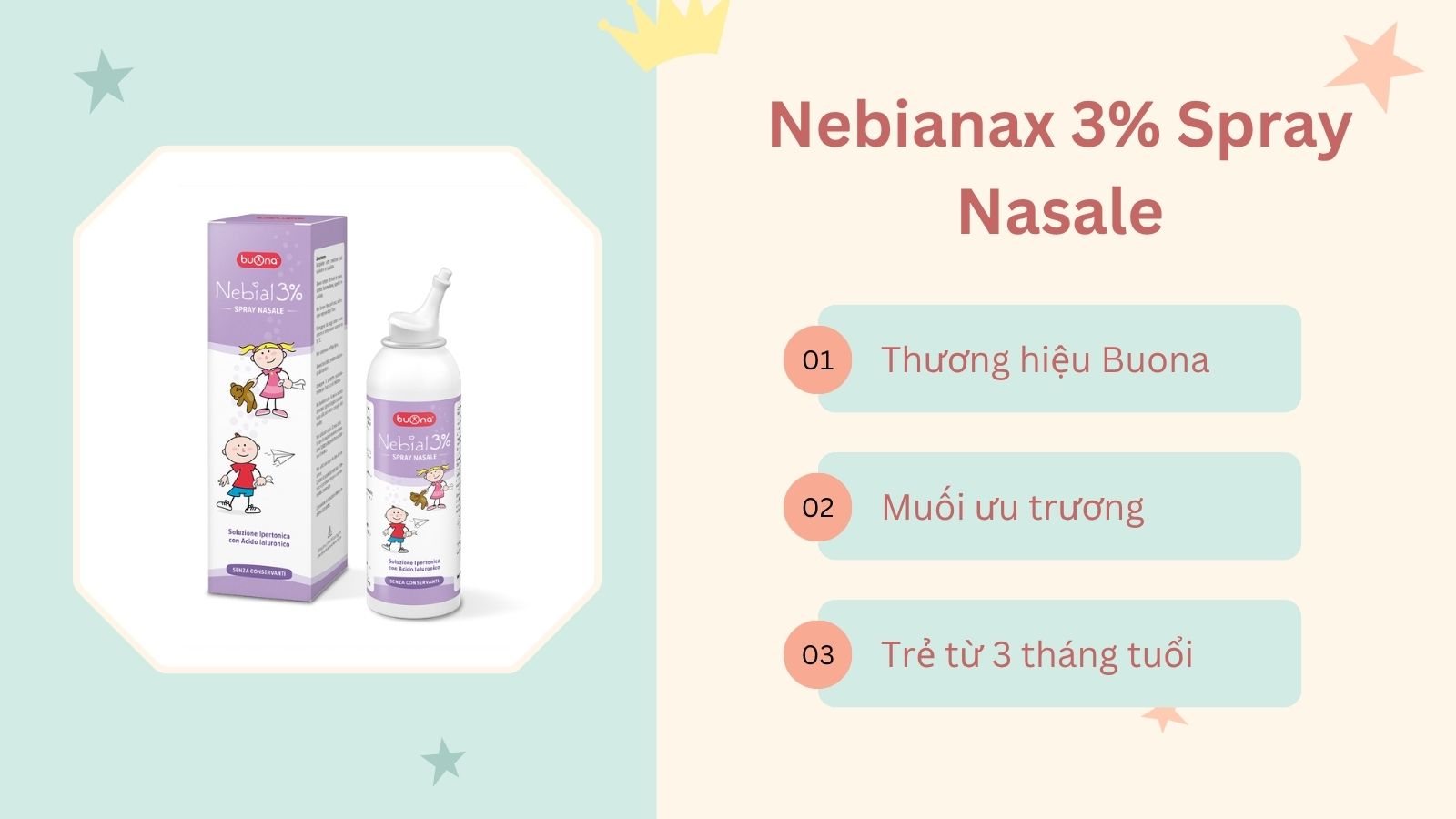 Nebianax 3% Spray Nasale đến từ thương hiệu nổi tiếng tại Pháp