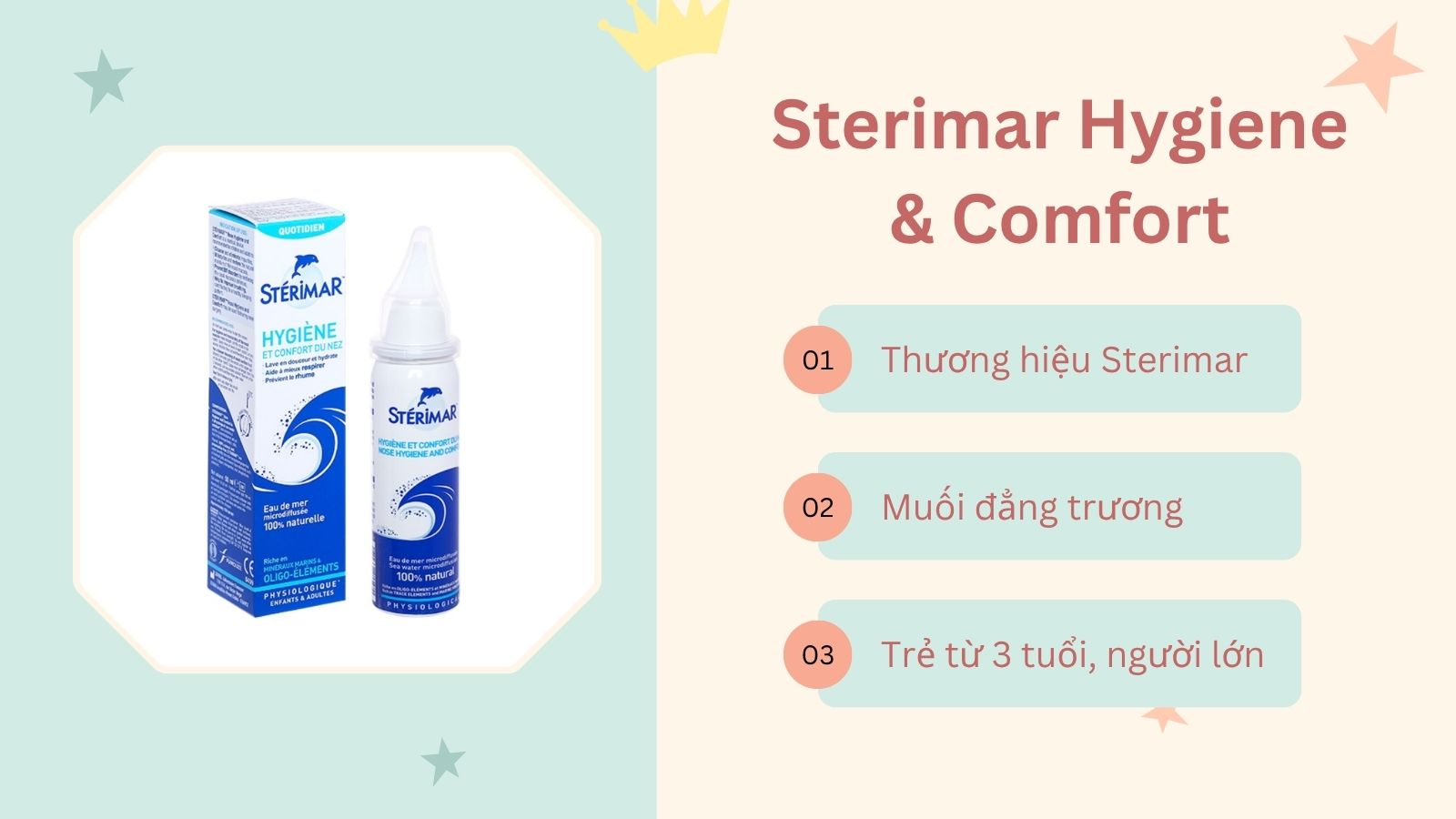 Sterimar Hygiene & Comfort thích hợp với trẻ từ 3 tuổi và người lớn