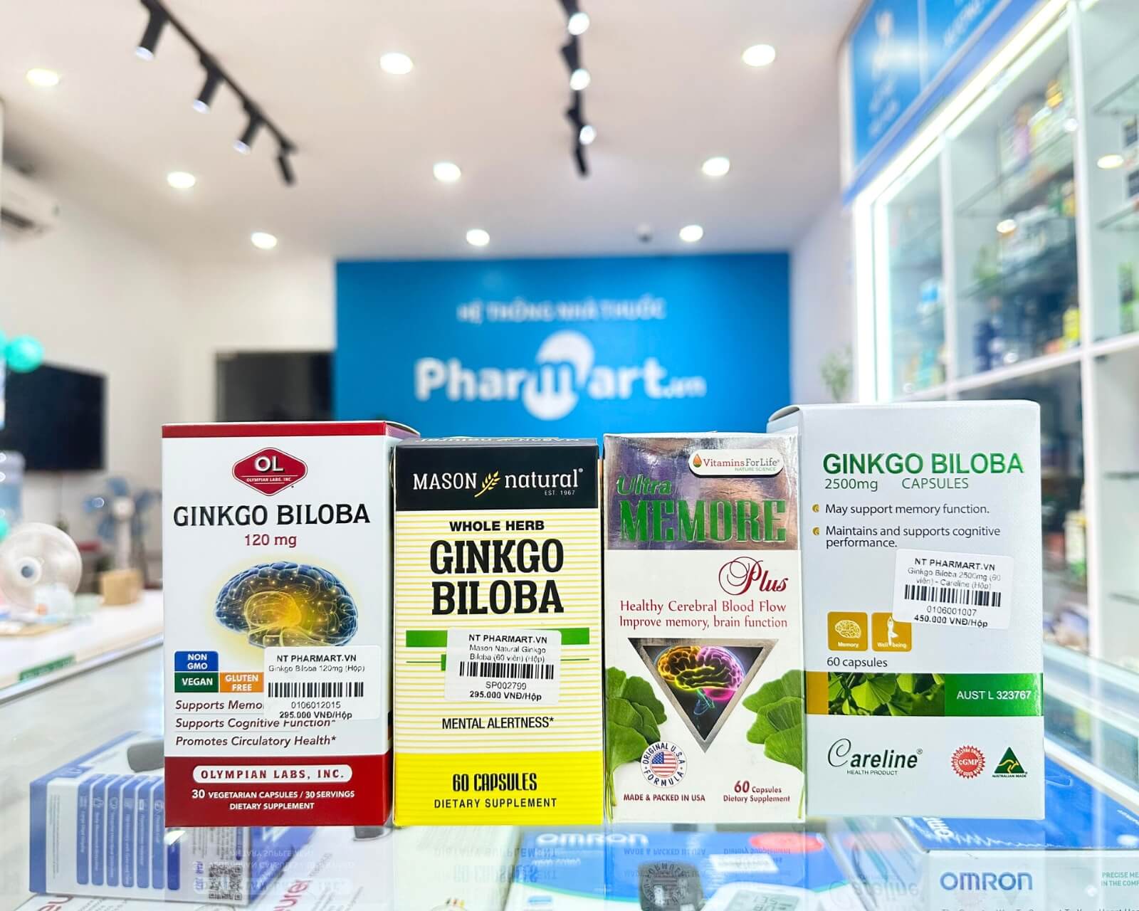 Một số sản phẩm chứa thành phần Ginkgo Biloba tại Pharmart