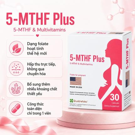 5-MTHF Plus (30 viên) - Bổ sung dưỡng chất cho thai kỳ khỏe mạnh