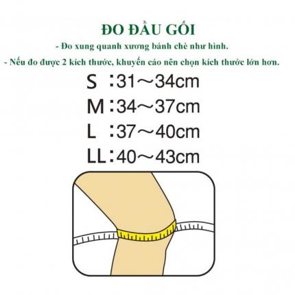 a Bó Gối Vantelin Size L Kích Thước