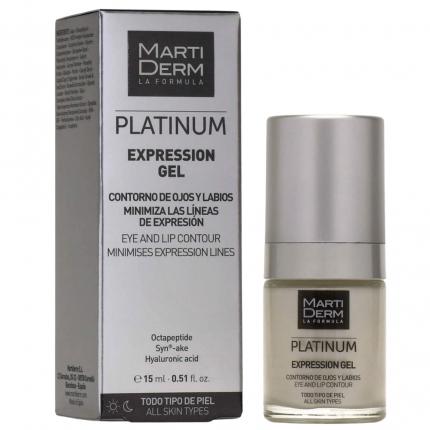 a Gel Dưỡng Làm đầy Rãnh, Giảm Nhăn đuôi Mắt & Khóe Miệng Martiderm Platinum Expression Gel (15ml)