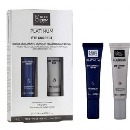 a Kem Dưỡng Mắt Ngày & đêm Giảm Bọng Mắt, Quầng Thâm Martiderm Platinum Eye Correct (2 X 10ml)