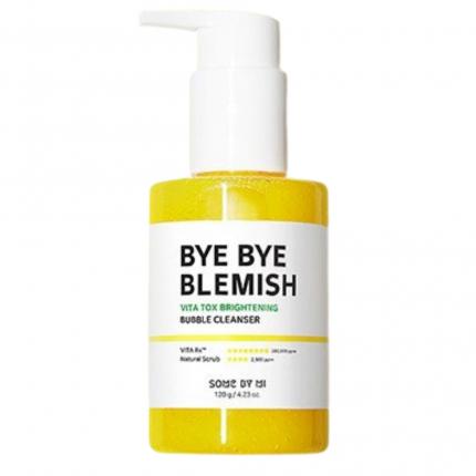 a Some By Mi Bye Bye Blemish Vita Tox Brightening Bubble Cleanser 120g