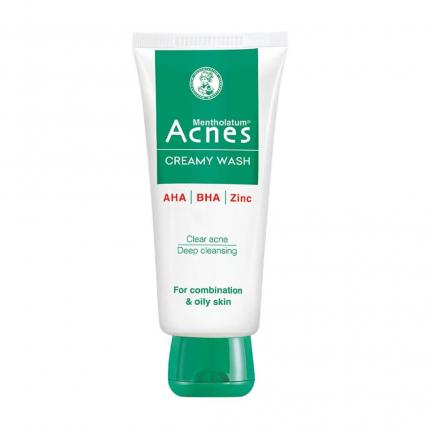Acnes Creamy Wash - Hỗ trợ mụn, làm mịn da