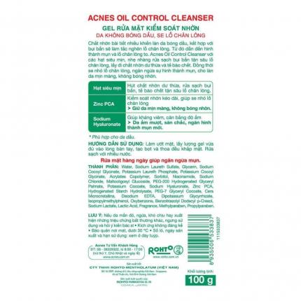 Hướng dẫn sử dụng Acnes Oil Control Cleanser