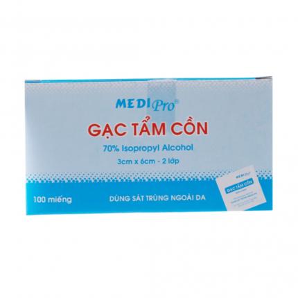 Alcohol Swab - Hộp 100 miếng gạc tẩm cồn