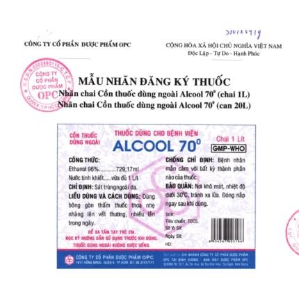 Alcool 70 độ 1 lít
