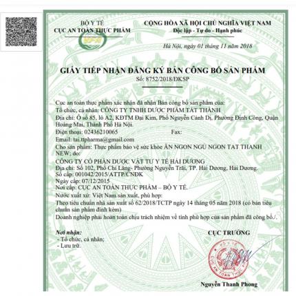 Bản công bố Ăn ngon ngủ ngon Tat Thanh New
