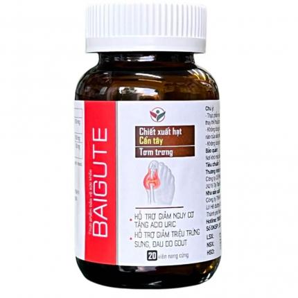 Baigout hộp 20 viên giảm triệu chứng sưng, đau các khớp do gout 2