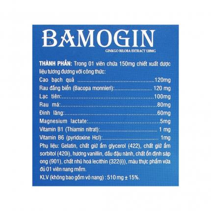Bảng thành phần trên bao bì sản phẩm