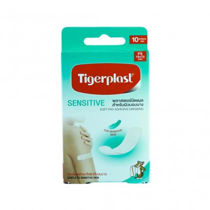 Băng cá nhân co giãn TigerPlast Sensitive hộp 10 cái (19x72mm)