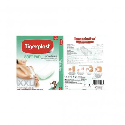 Băng cá nhân co giãn TigerPlast Soft Pad hộp 3 cái (100x120mm)