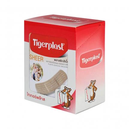 Băng cá nhân TigerPlast Sheer màu da hộp 100 cái (19x72mm)