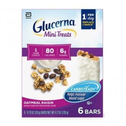 Bánh kiêng đường Glucerna Mini Treats Oatmeal Raisin 6 thanh