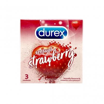 Bao cao su Durex Sensual Strawberry Hộp 3 chiếc