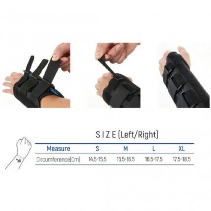 Kích cỡ và cách đeo bao đeo bảo vệ cổ tay W021 size XL (Trái)