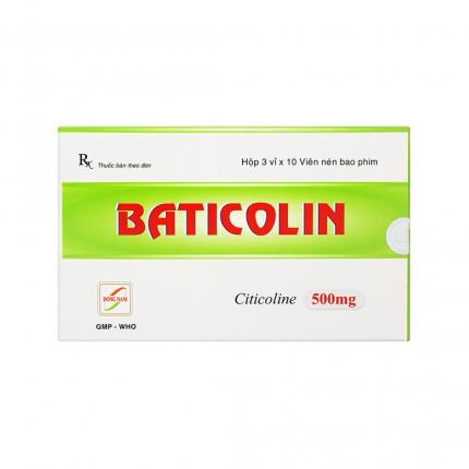 Baticolin 500mg - Điều trị bệnh mạch máu não, chấn thương sọ não