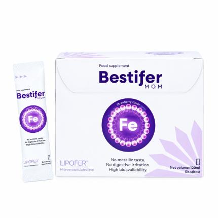 Bestifer Mom - Sắt hướng đích cho mẹ bầu (Hộp 24 gói x 5ml)