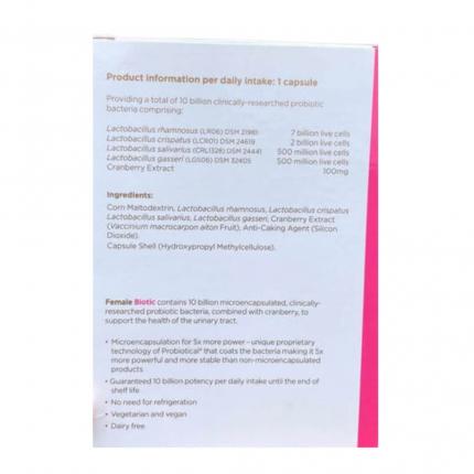 Thành phần của Biocare Female biotics
