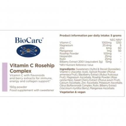 Biocare Vitamin C Rosehip Complex thành phần