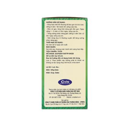 Bổ Gan Cvin - Giải độc, tăng cường chức năng gan hộp 60 viên