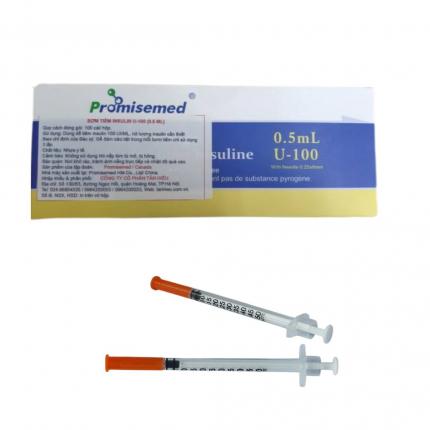 Bơm Tiêm tiểu đường Promisemed 0,5ml hộp 100 cái
