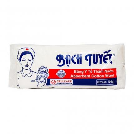 Bông Y Tế Thấm Nước Bạch Tuyết 100g