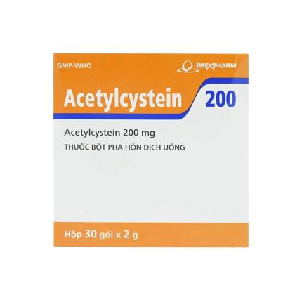 Bột Acetylcystein 200mg Imexpharm 30 gói 