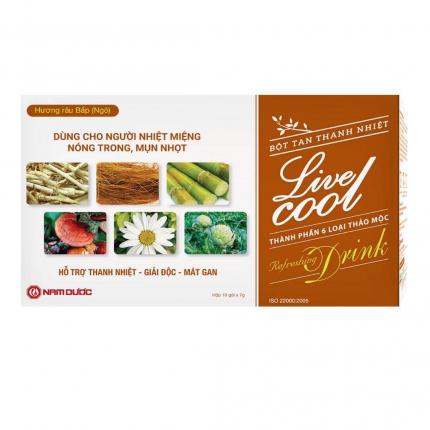 Bột tan thanh nhiệt Livecool hương râu bắp (ngô) không đường