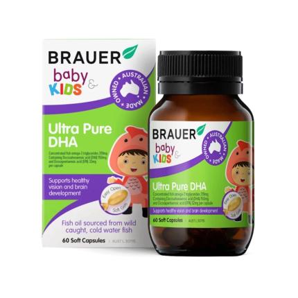 Brauer Baby Kids Ultra Pure DHA lọ 60 viên