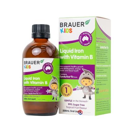 Brauer Kids Liquid Iron With Vitamin B (Hộp 200ml)