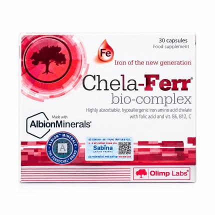 Chela Ferr Bio complex - Hỗ trợ bổ sung sắt và acid folic