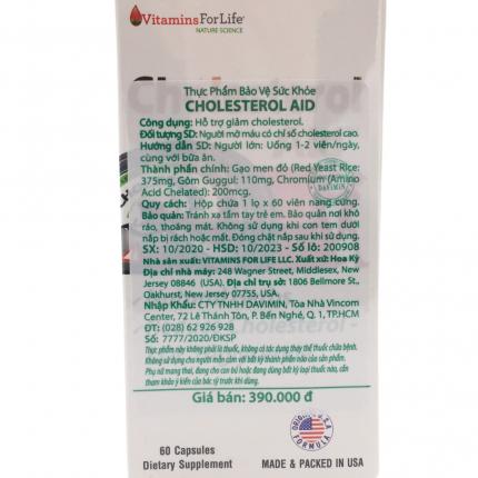 cong dung va lieu dung cua cholesterol aid
