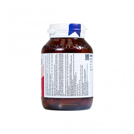 Mặt bên hộp Viên uống hỗ trợ giảm mỡ máu Cholesterol Health Blackmores (60 viên)