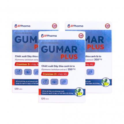 Combo 3 Hộp Gumar Plus hỗ trợ tiểu đường (120 viên/hộp)