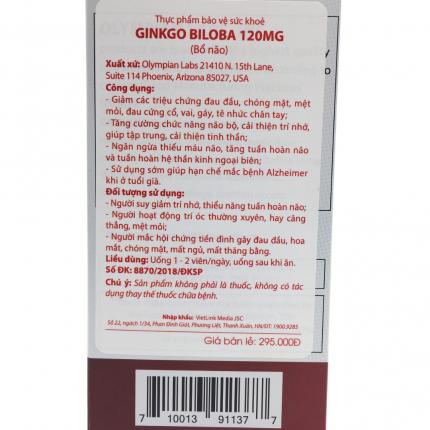 cong dung cua OL ginkgo
